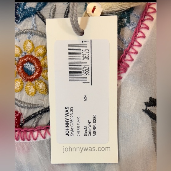 NWT Johnnie Was Women’s Cherie Tunic Blouse Size Medium - Picture 8 of 11